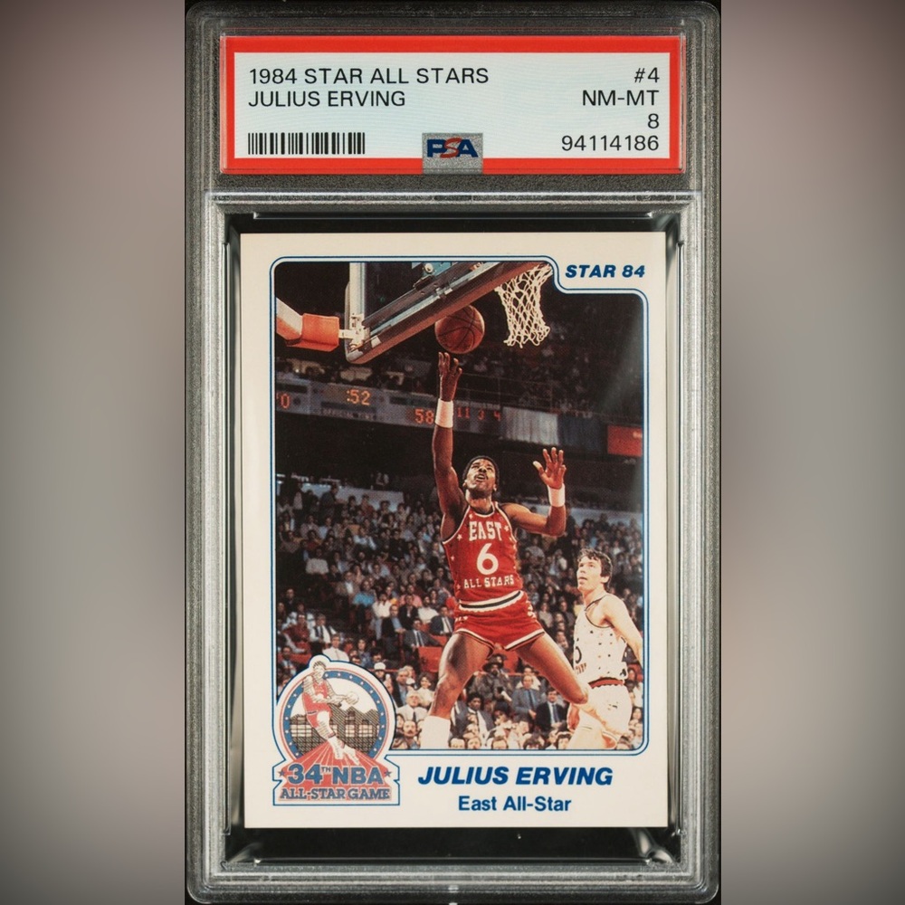 1984 Star All Stars Julius Erving #4 PSA 8 76ers